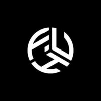 création de logo de lettre fuh sur fond blanc. concept de logo de lettre initiales créatives fuh. conception de lettre fuh. vecteur