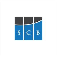 création de logo de lettre scb sur fond blanc. concept de logo de lettre initiales créatives scb. conception de lettre scb. vecteur