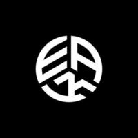 création de logo de lettre eak sur fond blanc. concept de logo de lettre initiales créatives eak. conception de lettre eak. vecteur