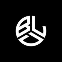création de logo de lettre bld sur fond blanc. concept de logo de lettre initiales créatives bld. conception de lettre bld. vecteur