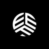 création de logo de lettre eff sur fond blanc. concept de logo de lettre initiales créatives eff. conception de lettre ef. vecteur