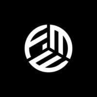 création de logo de lettre fme sur fond blanc. concept de logo de lettre initiales créatives fme. conception de lettre fme. vecteur
