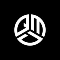 création de logo de lettre qmd sur fond noir. concept de logo de lettre initiales créatives qmd. conception de lettre qmd. vecteur