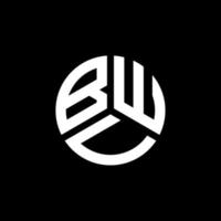 création de logo de lettre bbu sur fond blanc. concept de logo de lettre initiales créatives bwu. conception de lettre bbu. vecteur