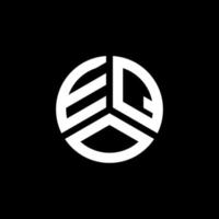création de logo de lettre eqo sur fond blanc. concept de logo de lettre initiales créatives eqo. conception de lettre eqo. vecteur