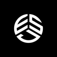 création de logo de lettre esj sur fond blanc. concept de logo de lettre initiales créatives esj. conception de lettre esj. vecteur