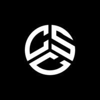 création de logo de lettre du csc sur fond blanc. concept de logo de lettre initiales créatives du csc. conception de lettre du csc. vecteur