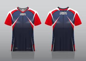 conception de jeu de maillot esport vue avant et arrière vecteur