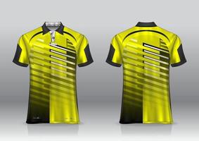 conception de maillot de polo pour les sports de plein air vue avant et arrière vecteur