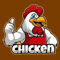 illustration vectorielle de poulet mascotte logo