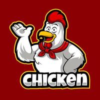 illustration vectorielle de poulet mascotte logo vecteur