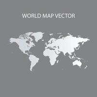 vecteur de carte du monde infographie couleur grise
