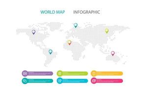collection de cartes du monde infographique colorée vecteur