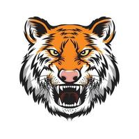 création de logo abstrait tête de tigre vecteur