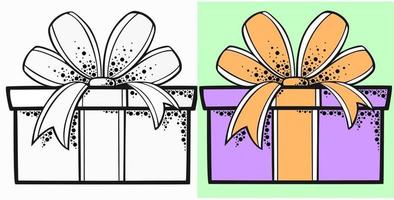 un ensemble de coffrets cadeaux festifs avec un arc et un ruban, une illustration et une couleur monochromes vecteur
