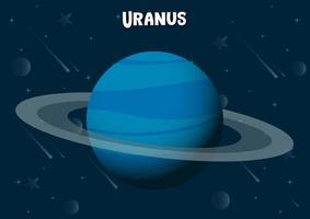 illustration vectorielle de la planète uranus vecteur