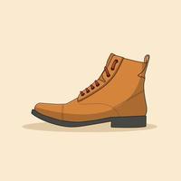 illustration d'icône vectorielle de chaussures en cuir. chaussure. accessoires. style de dessin animé plat adapté au web, à la page de destination, à la bannière, au dépliant, à l'autocollant, au fond d'écran, à l'arrière-plan, à l'application mobile, à l'interface utilisateur vecteur