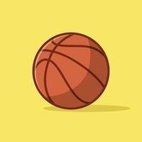 illustration d'icône de vecteur de basket-ball. vecteur. style de dessin animé plat d'équipement de sport adapté à la page de destination web, à la bannière, au dépliant, à l'autocollant, au fond d'écran, à l'arrière-plan