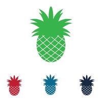 illustration vectorielle de fruits tropicaux ananas. vecteur