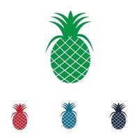 illustration vectorielle de fruits tropicaux ananas. vecteur