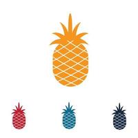 illustration vectorielle de fruits tropicaux ananas. vecteur