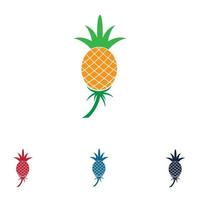 illustration vectorielle de fruits tropicaux ananas. vecteur