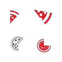 création de logo de pizza vecteur