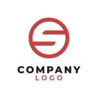 lettre initiale s simple monogramme dessin au trait linéaire logo design vecteur