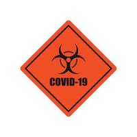 icône de vecteur d'avertissement de coronavirus