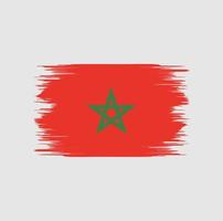 pinceau drapeau maroc vecteur