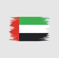 brosse drapeau des emirats arabes unis vecteur