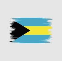 brosse drapeau des bahamas vecteur