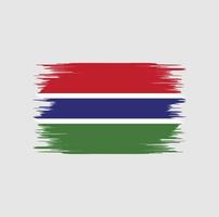 brosse drapeau gambie vecteur