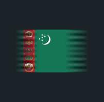 pinceau drapeau turkménistan. drapeau national vecteur