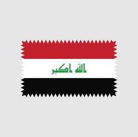 conception de vecteur de drapeau irakien. drapeau national