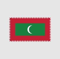 conception de vecteur de drapeau maldives. drapeau national