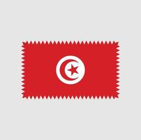 conception vectorielle du drapeau de la tunisie. drapeau national vecteur