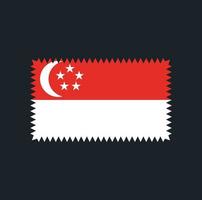 conception vectorielle du drapeau de singapour. drapeau national vecteur