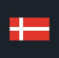 conception vectorielle du drapeau du danemark. drapeau national vecteur