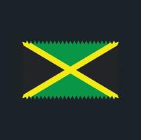 conception vectorielle du drapeau jamaïcain. drapeau national vecteur