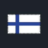 conception de vecteur de drapeau finlandais. drapeau national