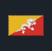 conception vectorielle du drapeau du bhoutan. drapeau national vecteur
