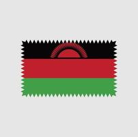 conception de vecteur de drapeau malawi. drapeau national