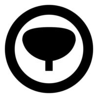 vessie l'icône de couleur noire en cercle ou en rond vecteur