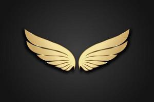 ailes. modèle de conception abstraite de logo d'ailes logo d'ailes. icône du logo des ailes dorées. logo d'ailes héraldiques modernes concept de logo d'ailes de logotype de compagnies aériennes volantes linéaires. création de logo d'ailes