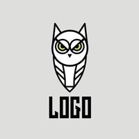 logo de hibou animal vecteur