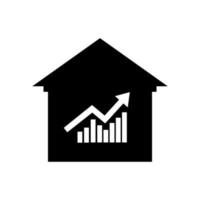 illustration vectorielle de statistiques financières maison vecteur