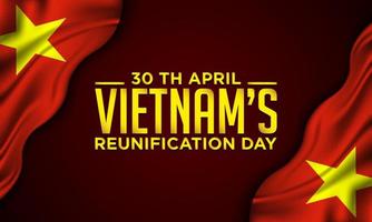 conception de fond du jour de la réunification du vietnam. vecteur