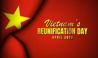 conception de fond du jour de la réunification du vietnam. vecteur