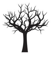 arbre noir. illustration vectorielle. vecteur